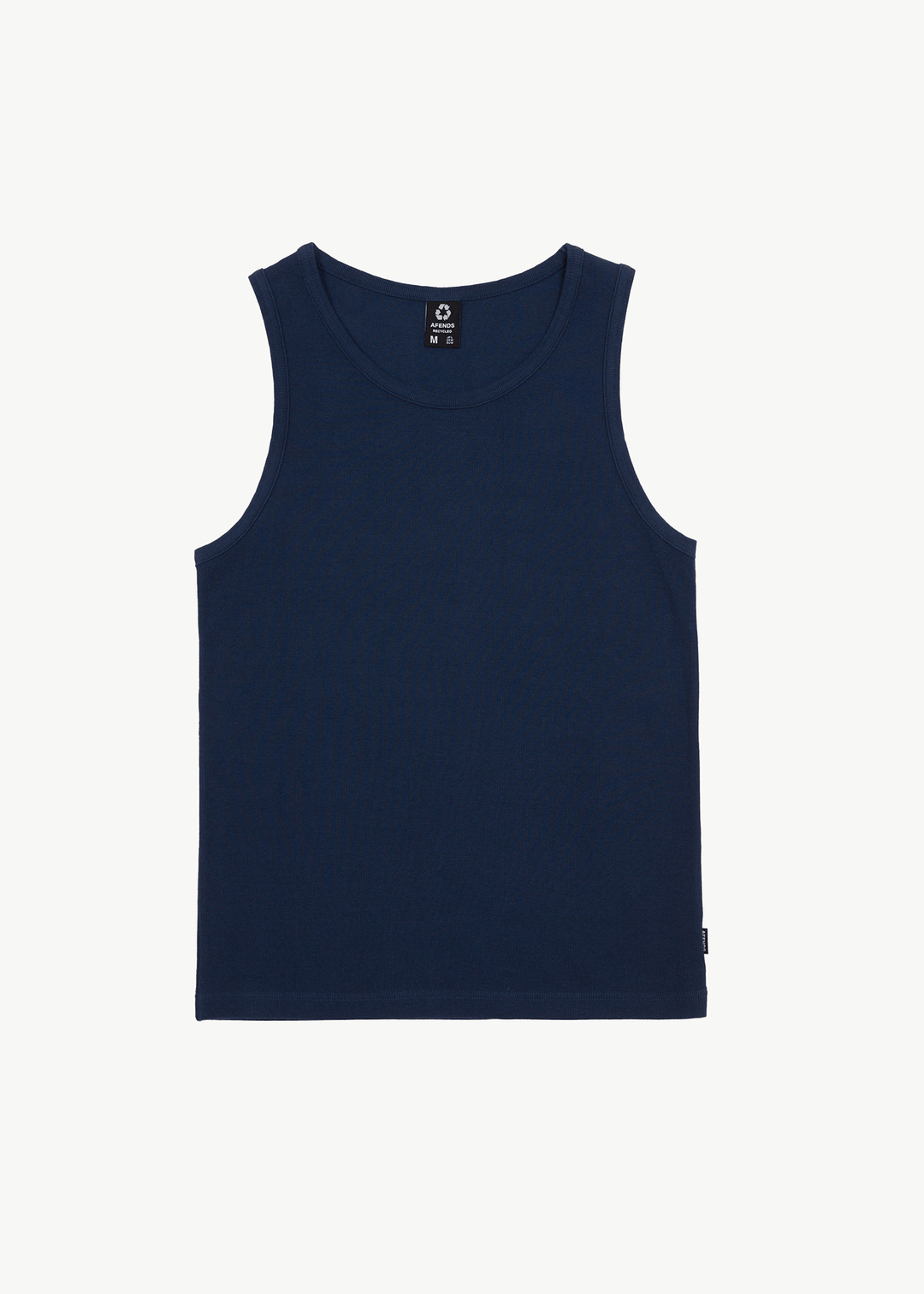 AFENDS Mens Paramount - Ribbed Singlet - Navy 