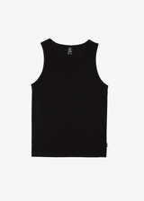 Afends Mens Paramount - Recycled Ribbed Singlet - Black - Afends mens paramount   recycled ribbed singlet   black 
