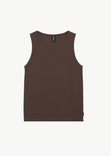 Afends Mens Paramount - Recycled Rib Singlet - Coffee - Afends mens paramount   recycled rib singlet   coffee 