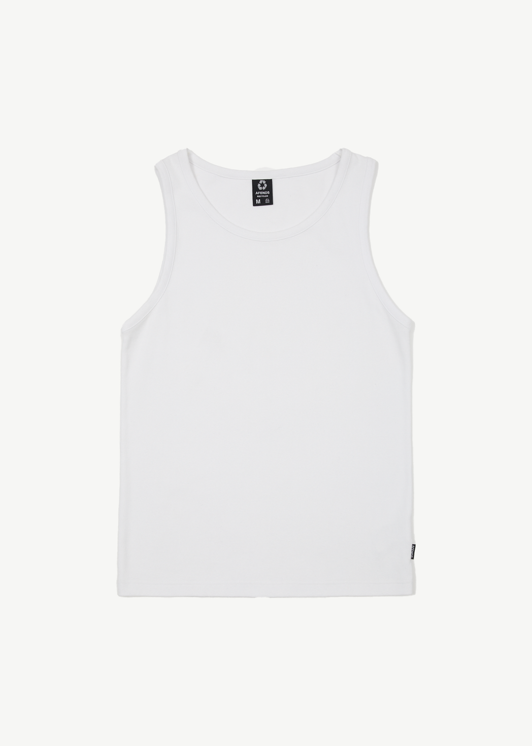 AFENDS Mens Paramount - Ribbed Singlet - White 