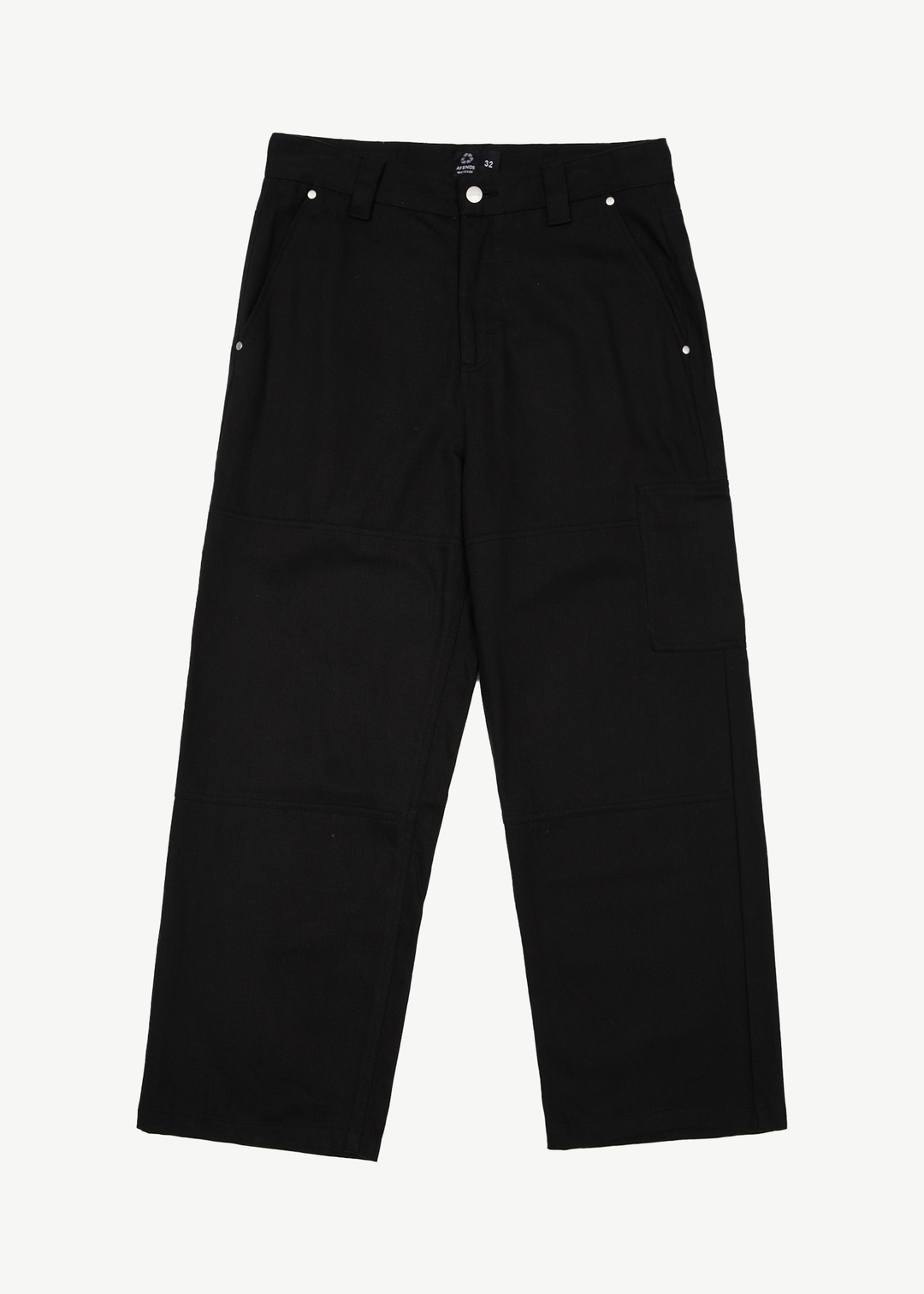 AFENDS Mens Richmond - Baggy Carpenter Pants - Black 