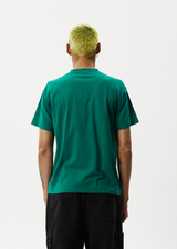 Afends Mens Rip In - Boxy Graphic T-Shirt - Emerald - Afends mens rip in   boxy graphic t shirt   emerald 
