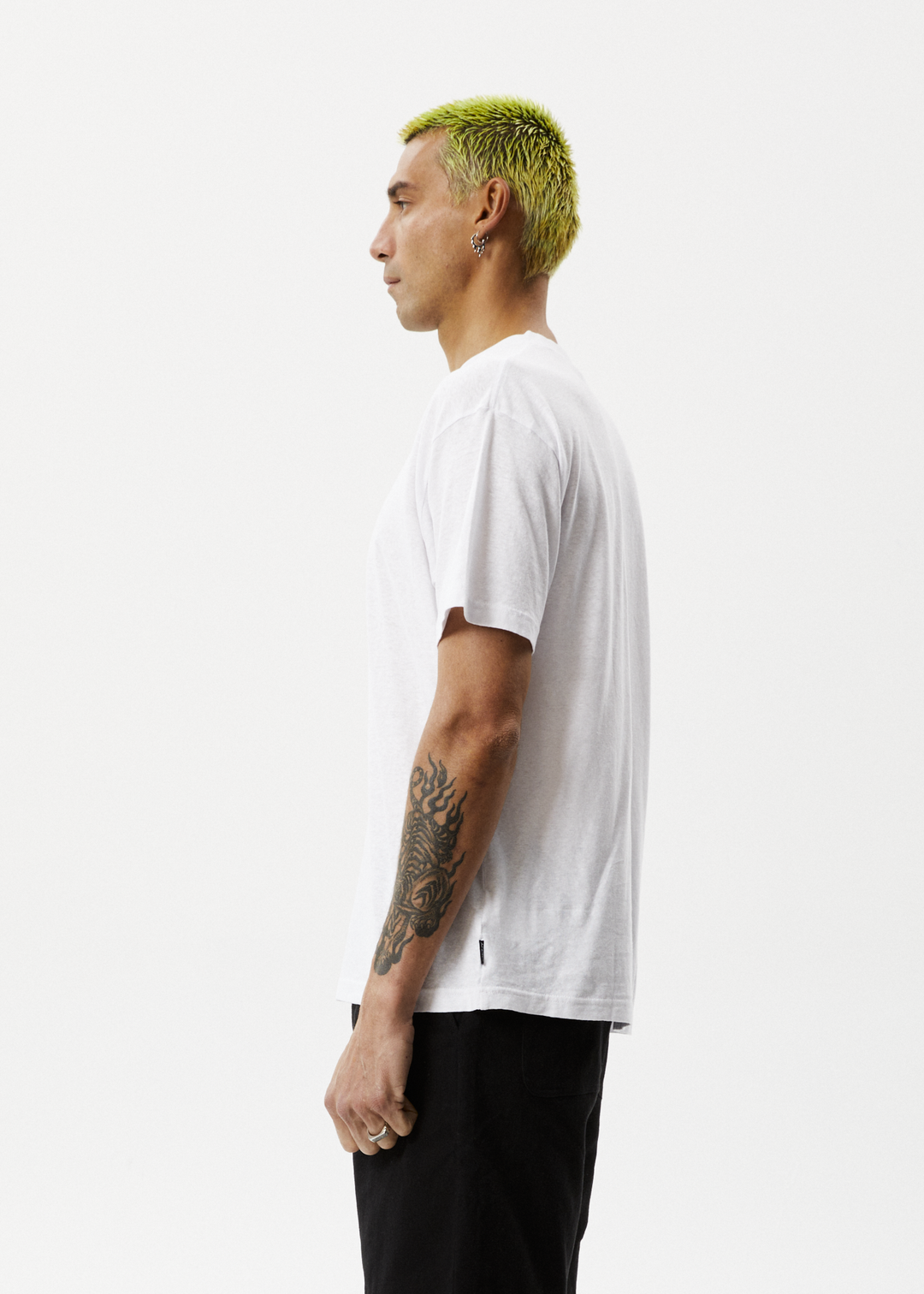 AFENDS Mens Staple - Boxy Fit Tee - White 