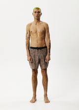 Afends Mens Tradition - Paisley Fixed Waist Boardshorts - Toffee - Afends mens tradition   paisley fixed waist boardshorts   toffee 