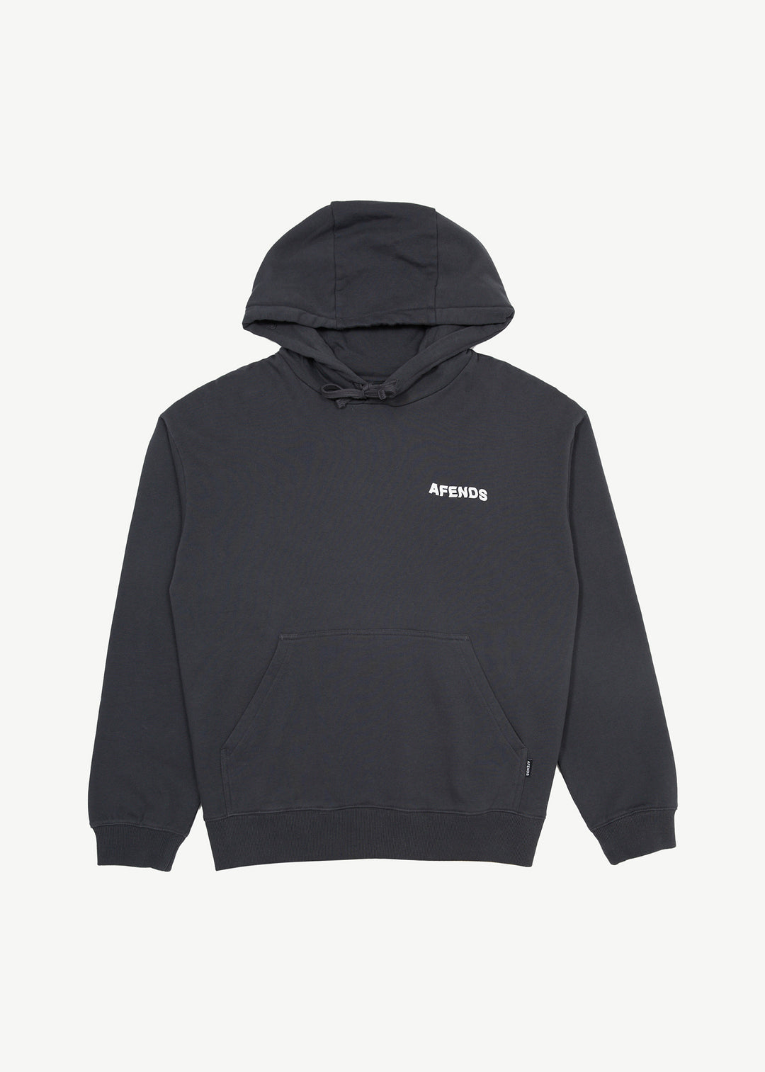 AFENDS Mens Vinyl - Logo Hoodie - Charcoal 