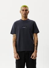 Afends Mens Vinyl - Retro Logo T-Shirt - Charcoal - Afends mens vinyl   retro logo t shirt   charcoal 