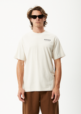 Afends Mens Waveform - Retro Graphic Fit T-Shirt - Moonbeam - Afends mens waveform   retro graphic fit t shirt   moonbeam 