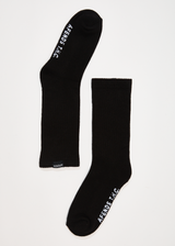AFENDS Mens Everyday - Hemp Socks One Pack - Black - Afends mens everyday   hemp socks one pack   black 