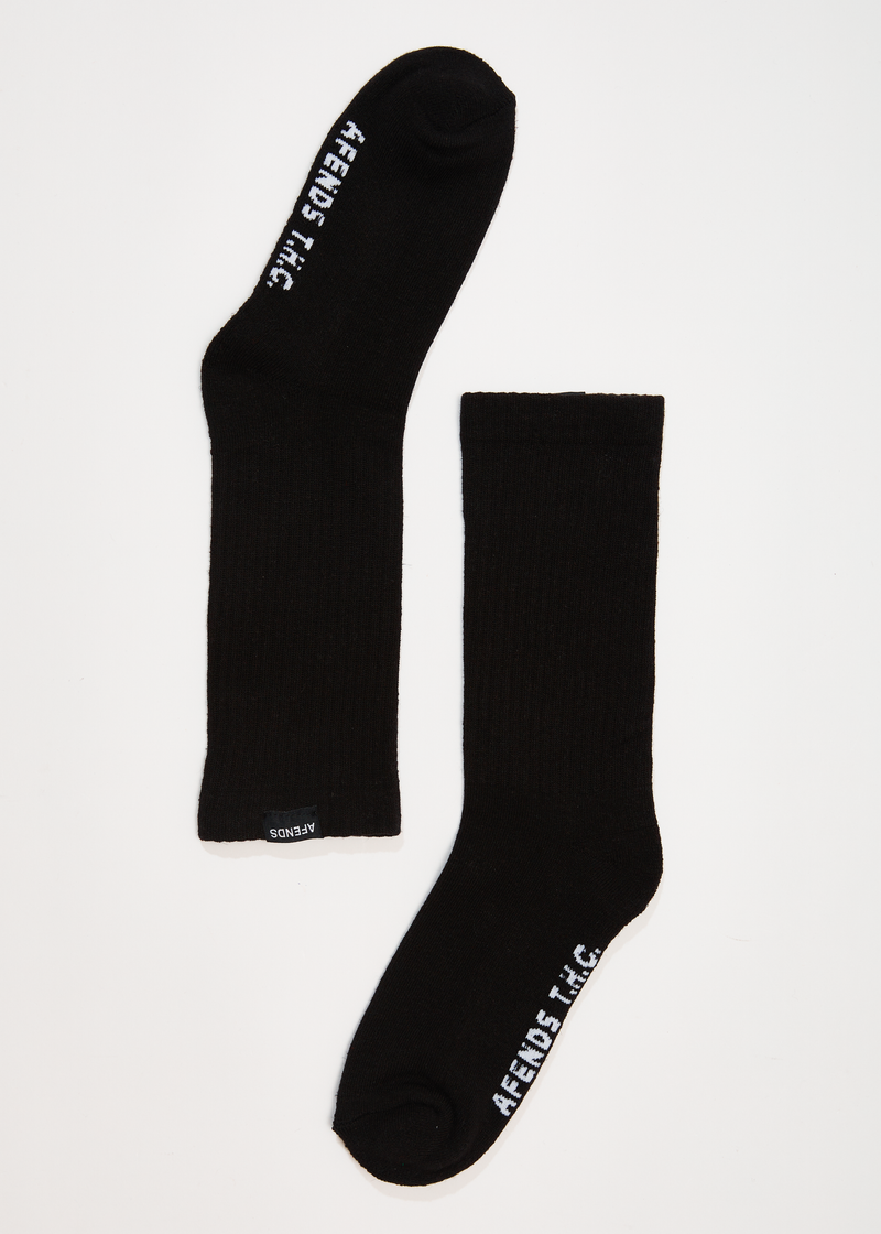 Afends Mens Everyday - Hemp Socks One Pack - Black