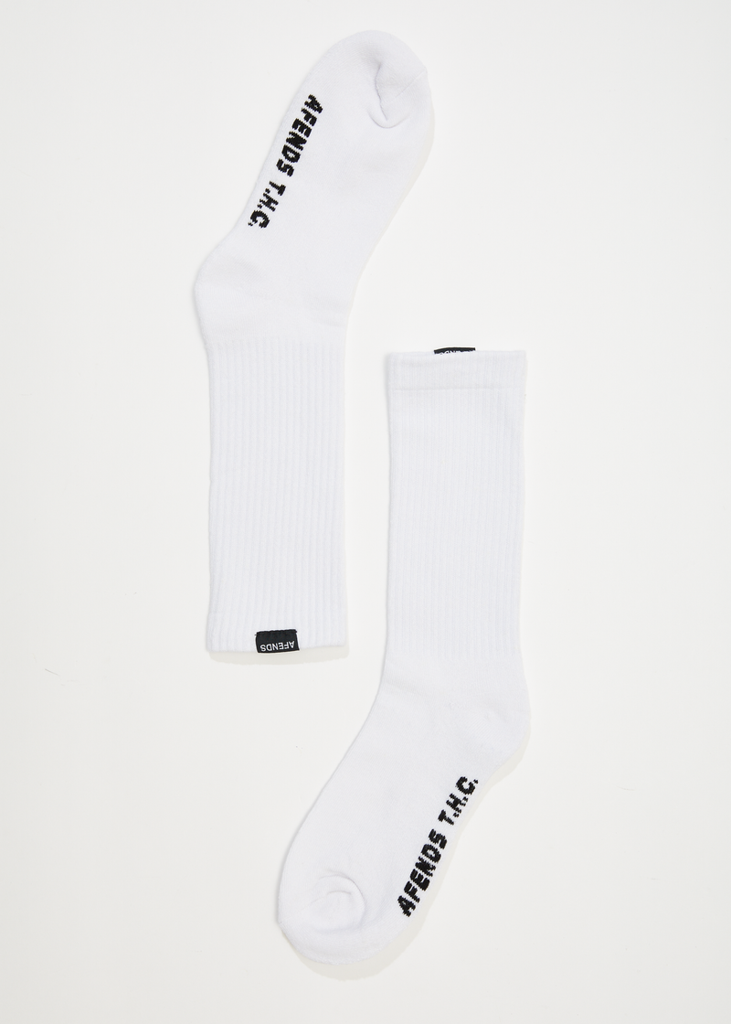 Afends Mens Everyday - Hemp Socks One Pack - White