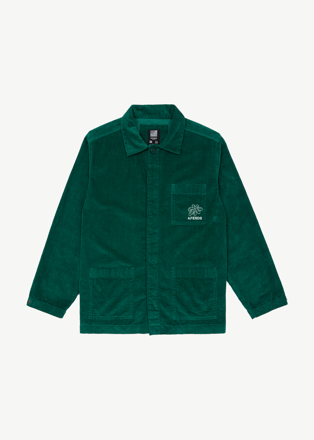 AFENDS Unisex Union - Corduroy Jacket - Emerald 