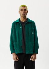 Afends Unisex Union - Corduroy Jacket - Emerald - Afends unisex union   corduroy jacket   emerald 