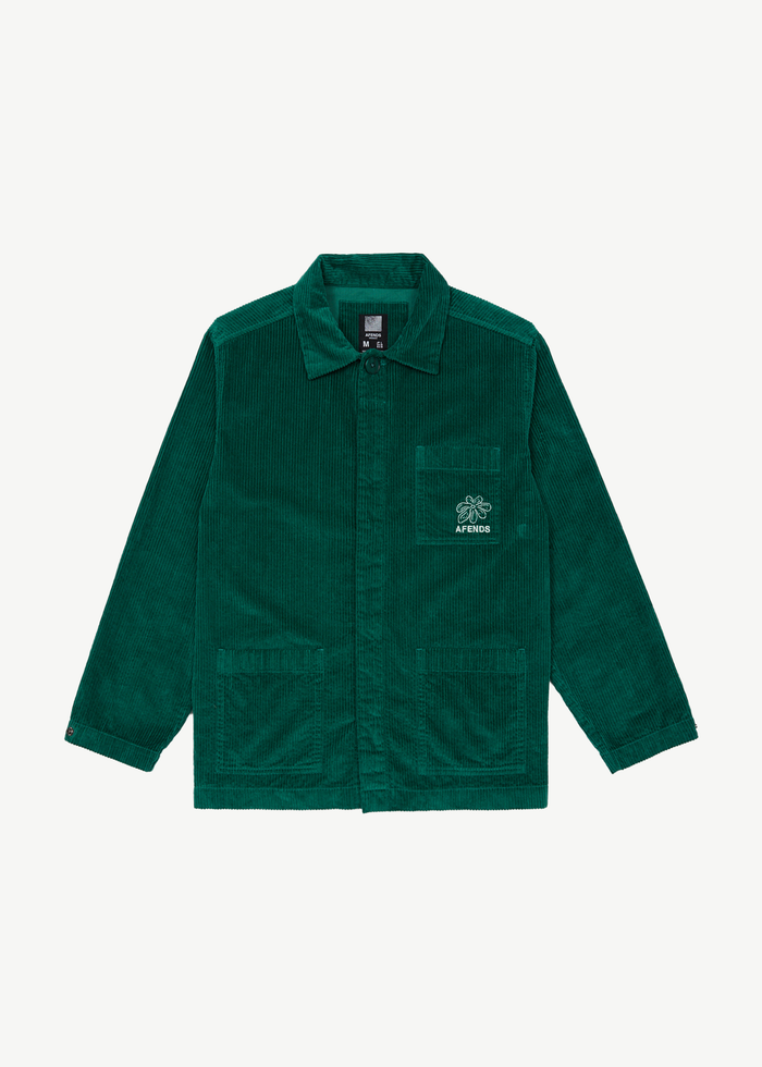 Afends Unisex Union - Corduroy Jacket - Emerald 