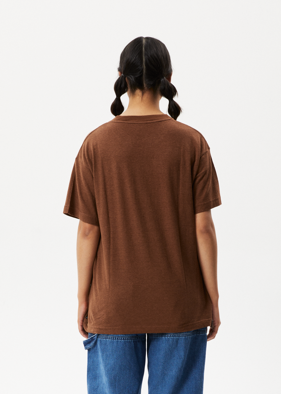 AFENDS Womens Daisy Slay - Oversized Graphic T-Shirt - Toffee 