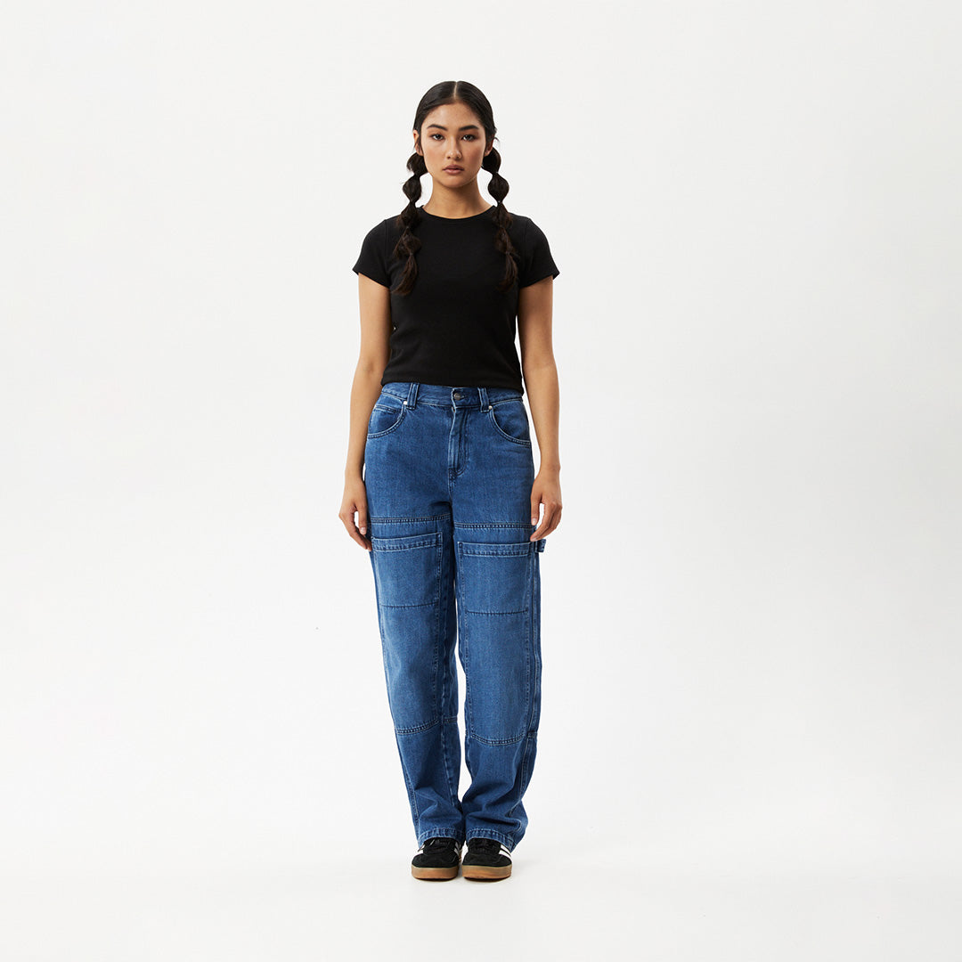 AFENDS Womens Faith - Rib Tee - Black W220005-BLK-XS