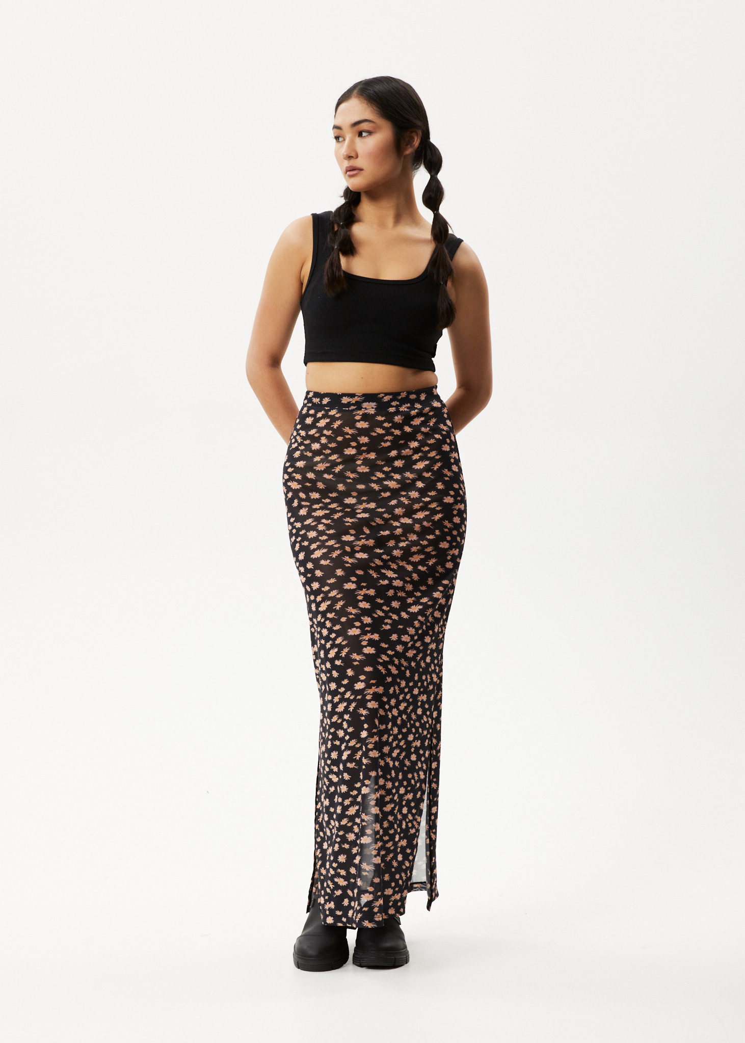 Sheer leopard sales print maxi skirt