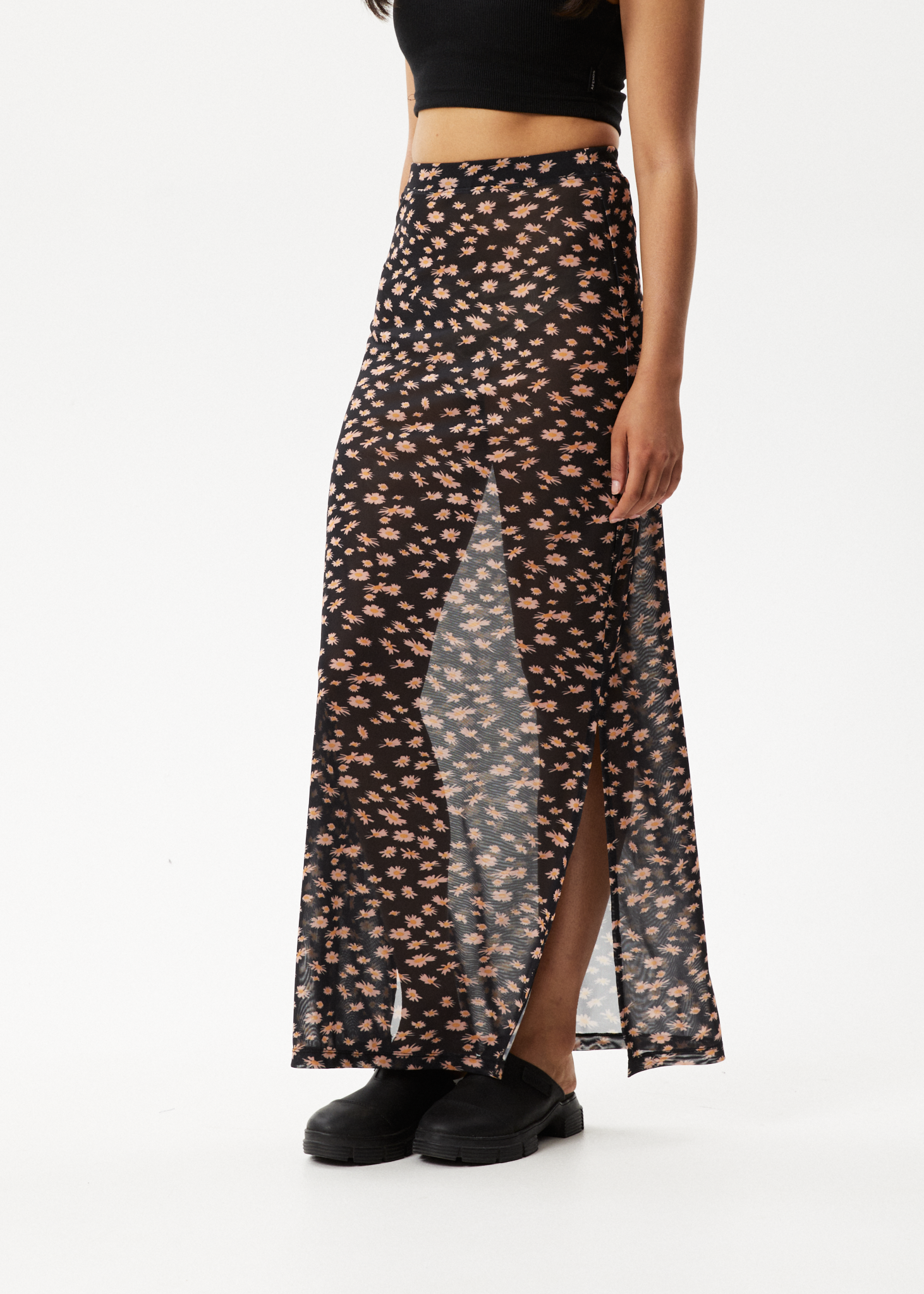 Sheer leopard hotsell maxi skirt