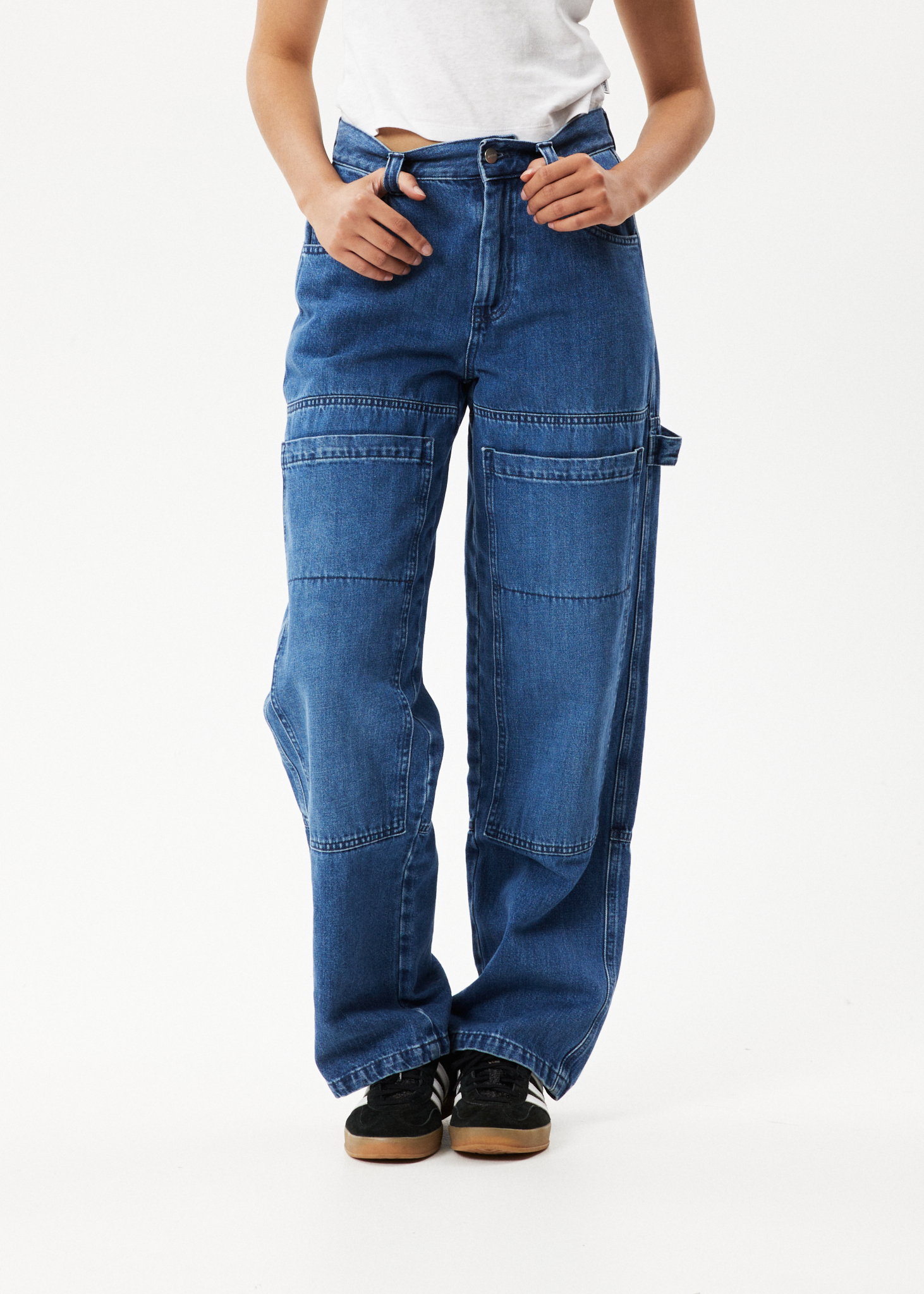 AFENDS Womens Moss - Denim Workwear Jean - Authentic Blue