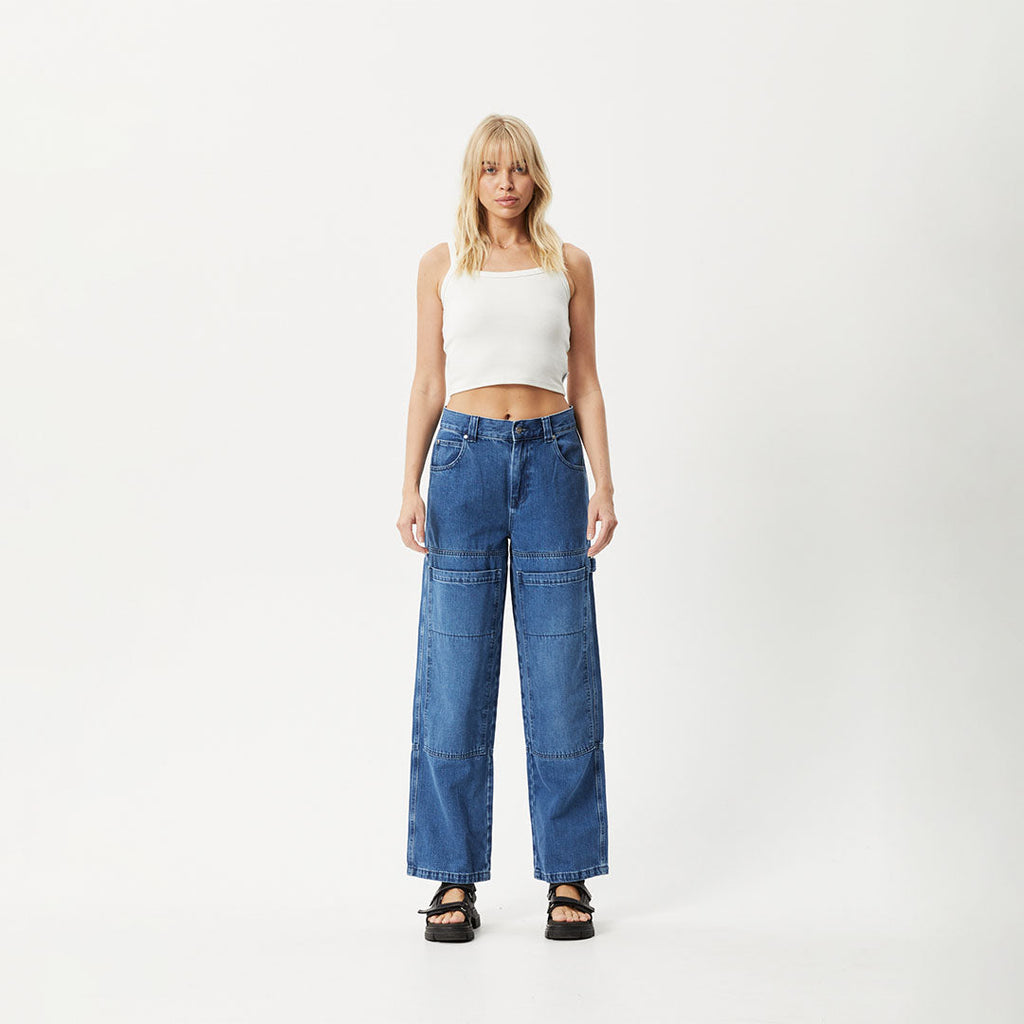 AFENDS Womens Moss - Denim Workwear Jean - Authentic Blue W220470-ABU-28