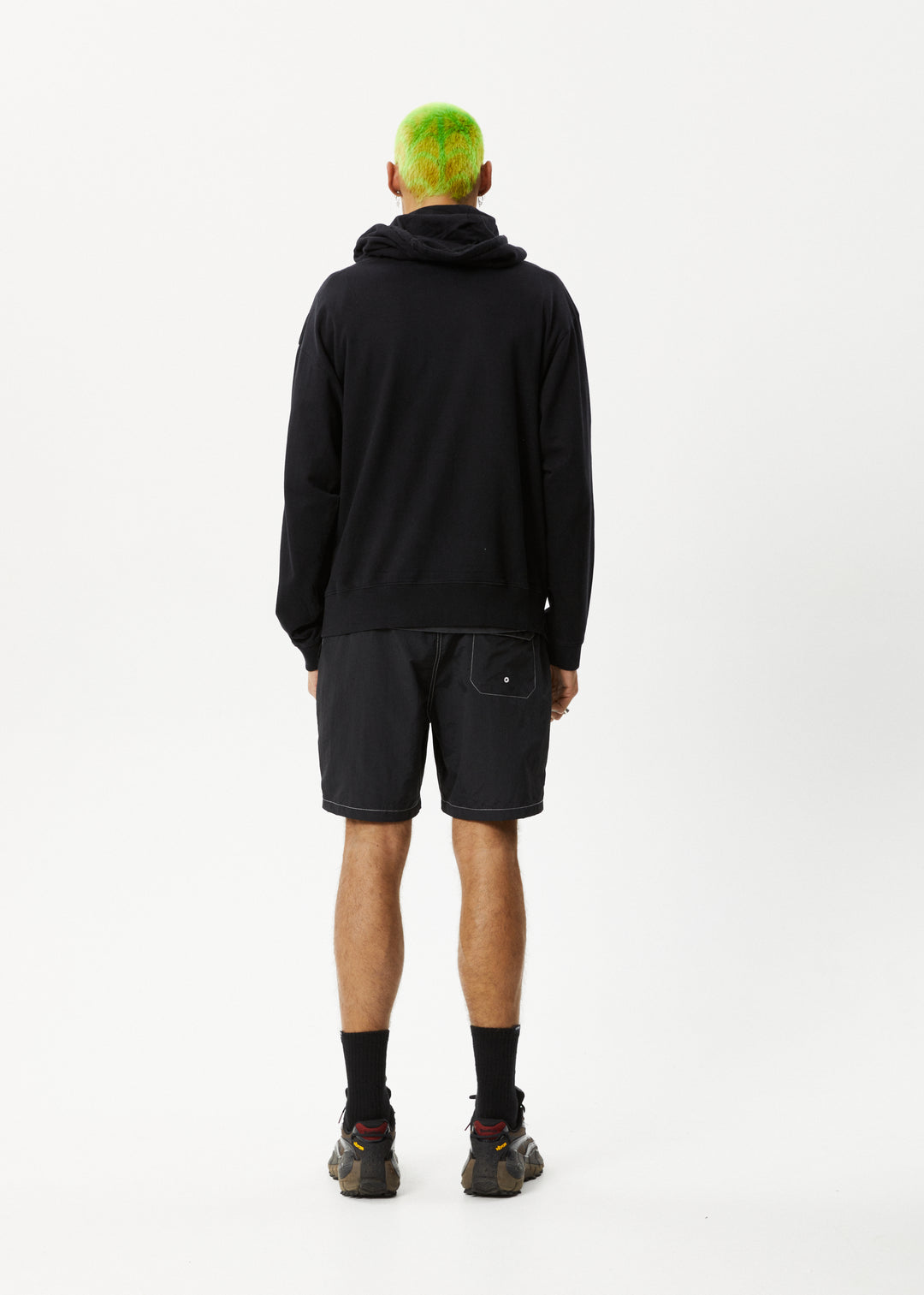 AFENDS Mens Established - Logo Hoodie - Stone Black 