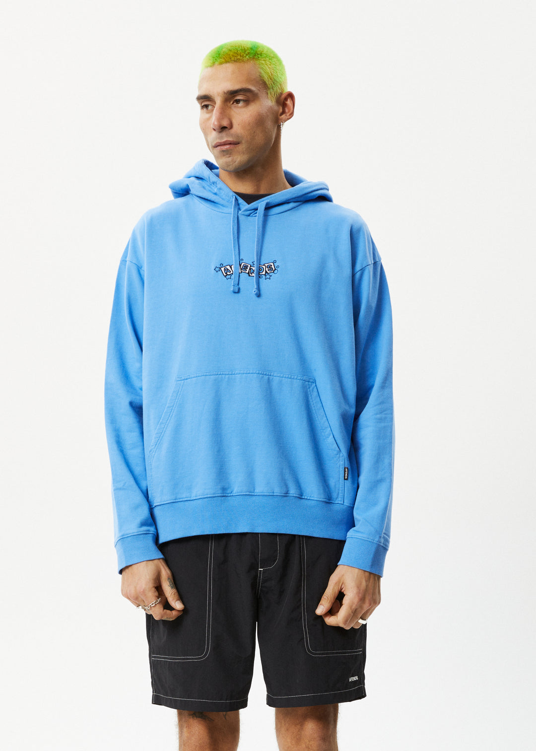 AFENDS Mens Solar System - Logo Hoodie - Arctic M232518-WAA-XS