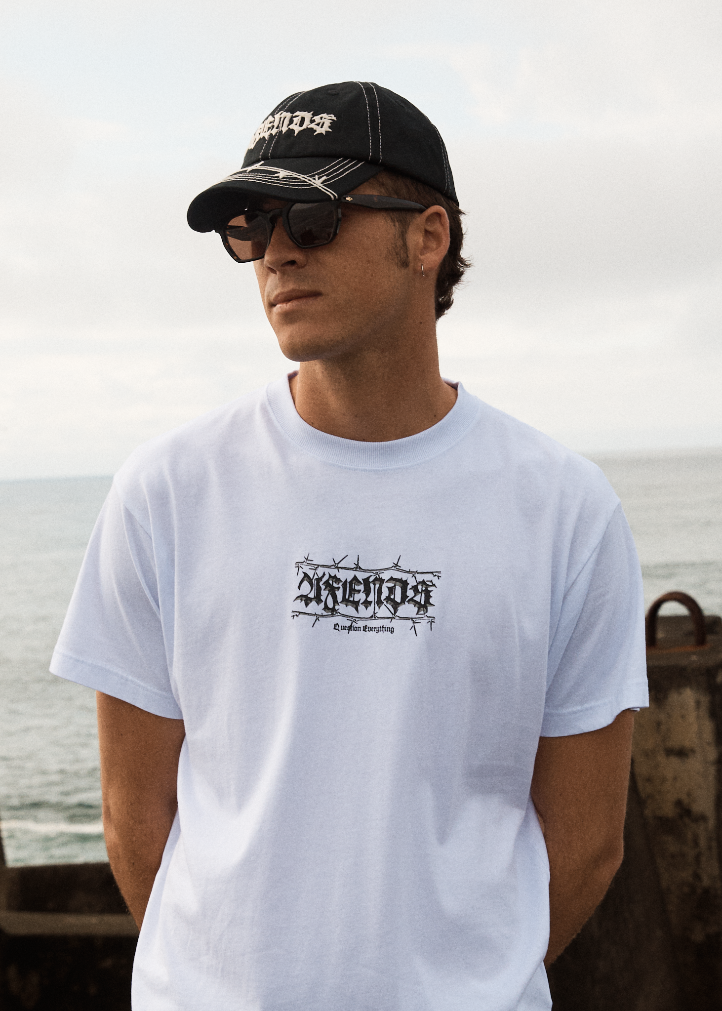 AFENDS Mens Thorny - Boxy Tee - White