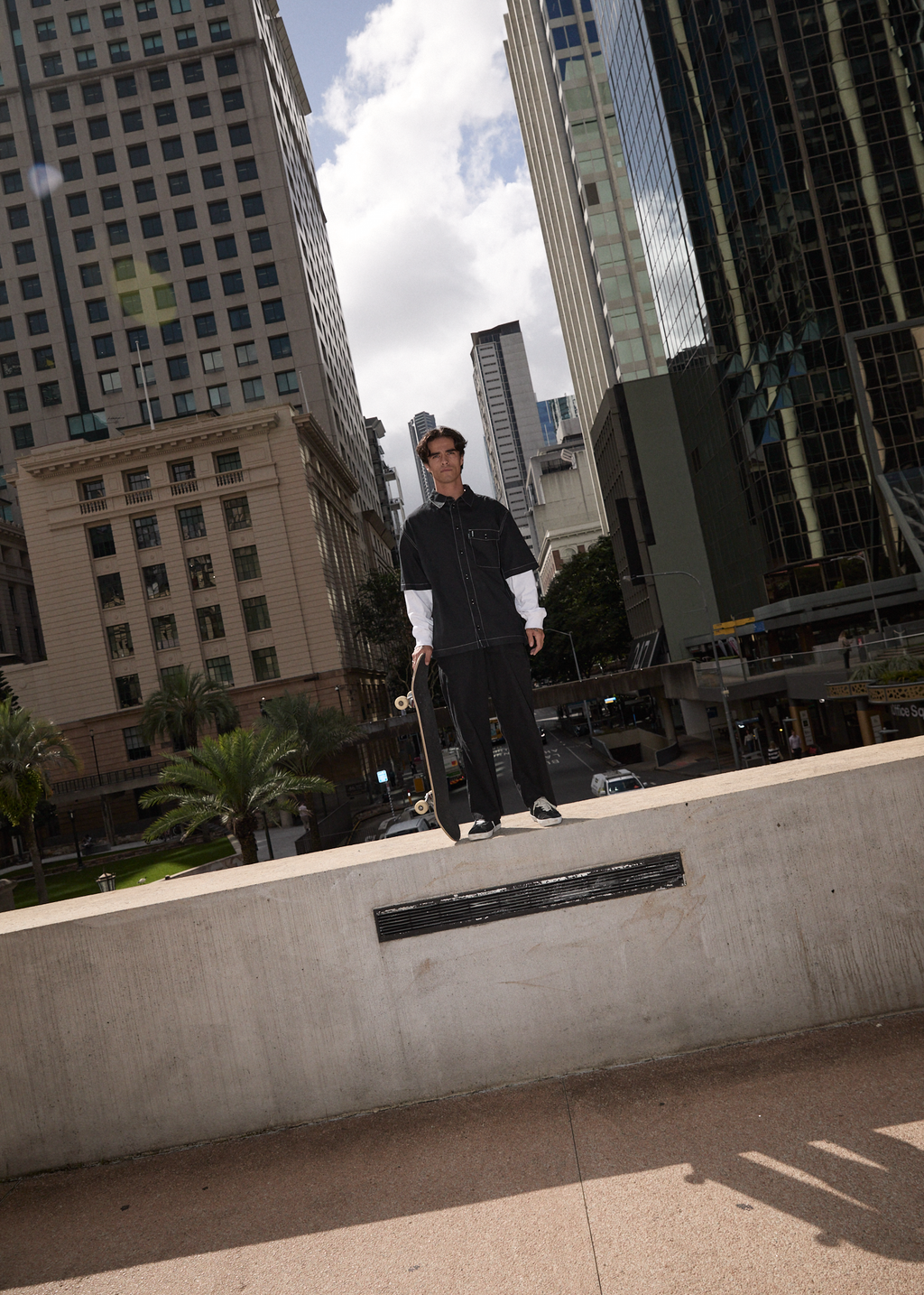 AFENDS Mens Flame - Short Sleeve Shirt - Black