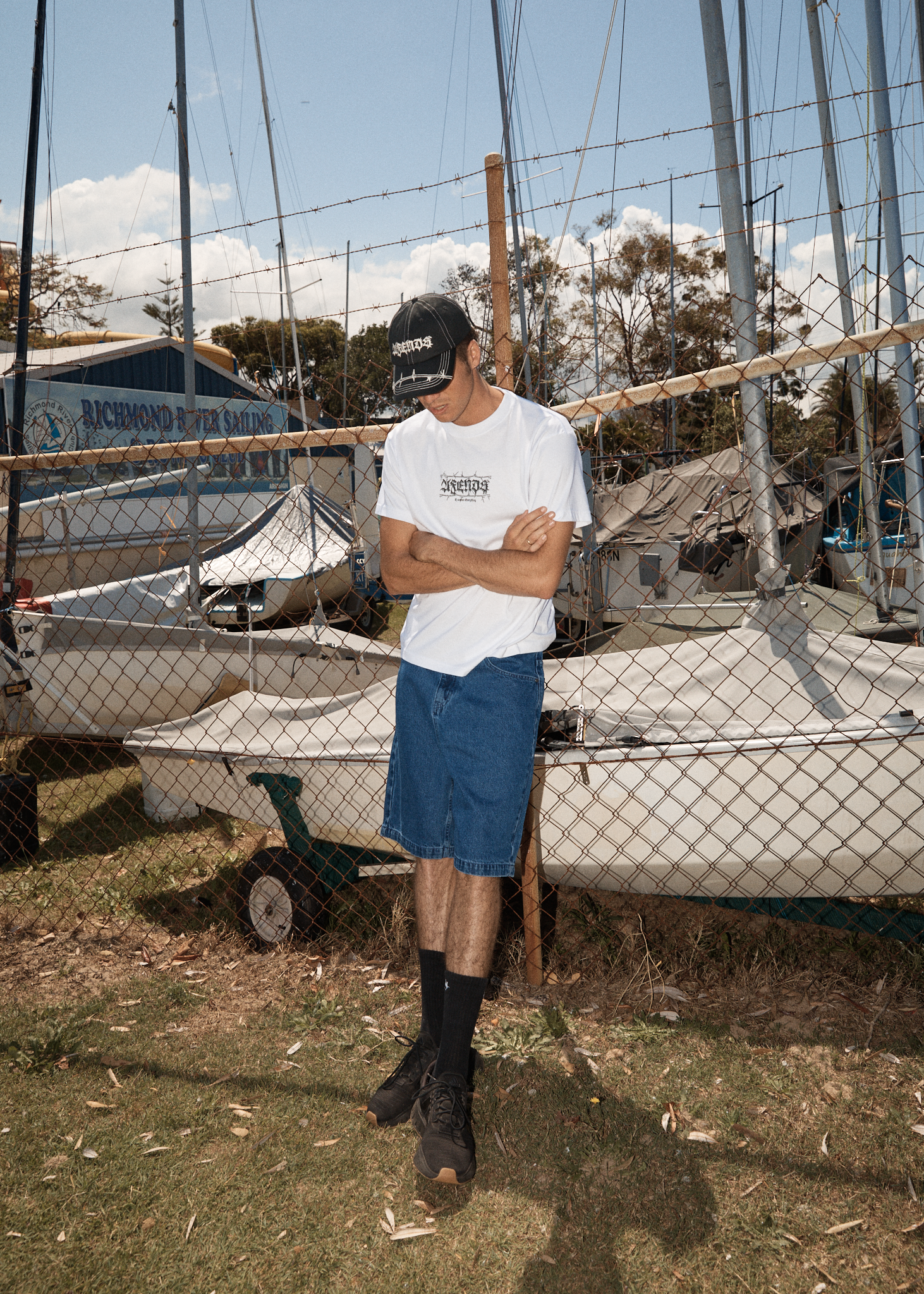 AFENDS Mens Daisy Chain - Boxy Tee - White
