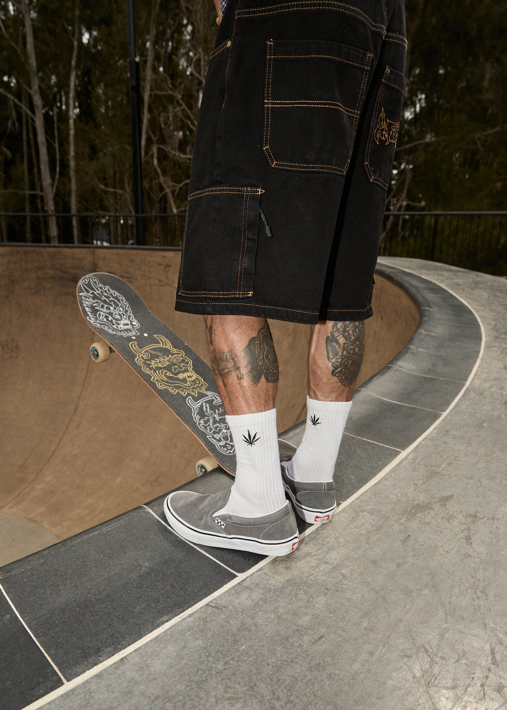 AFENDS Mens Happy - Socks One Pack - White