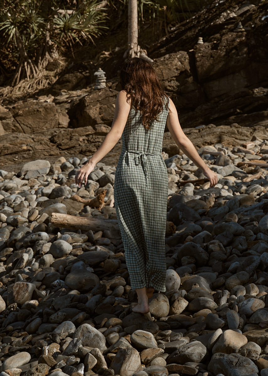 Hemp Maxi Dress - Womens Sustainable Style Summer Dress | AFENDS Womens Tully - Seersucker Maxi Dress