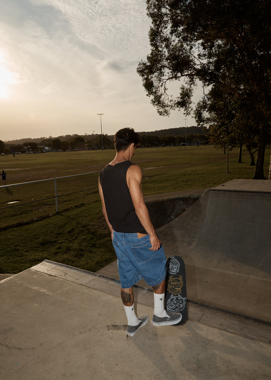 AFENDS Mens Paramount - Ribbed Singlet - Black 