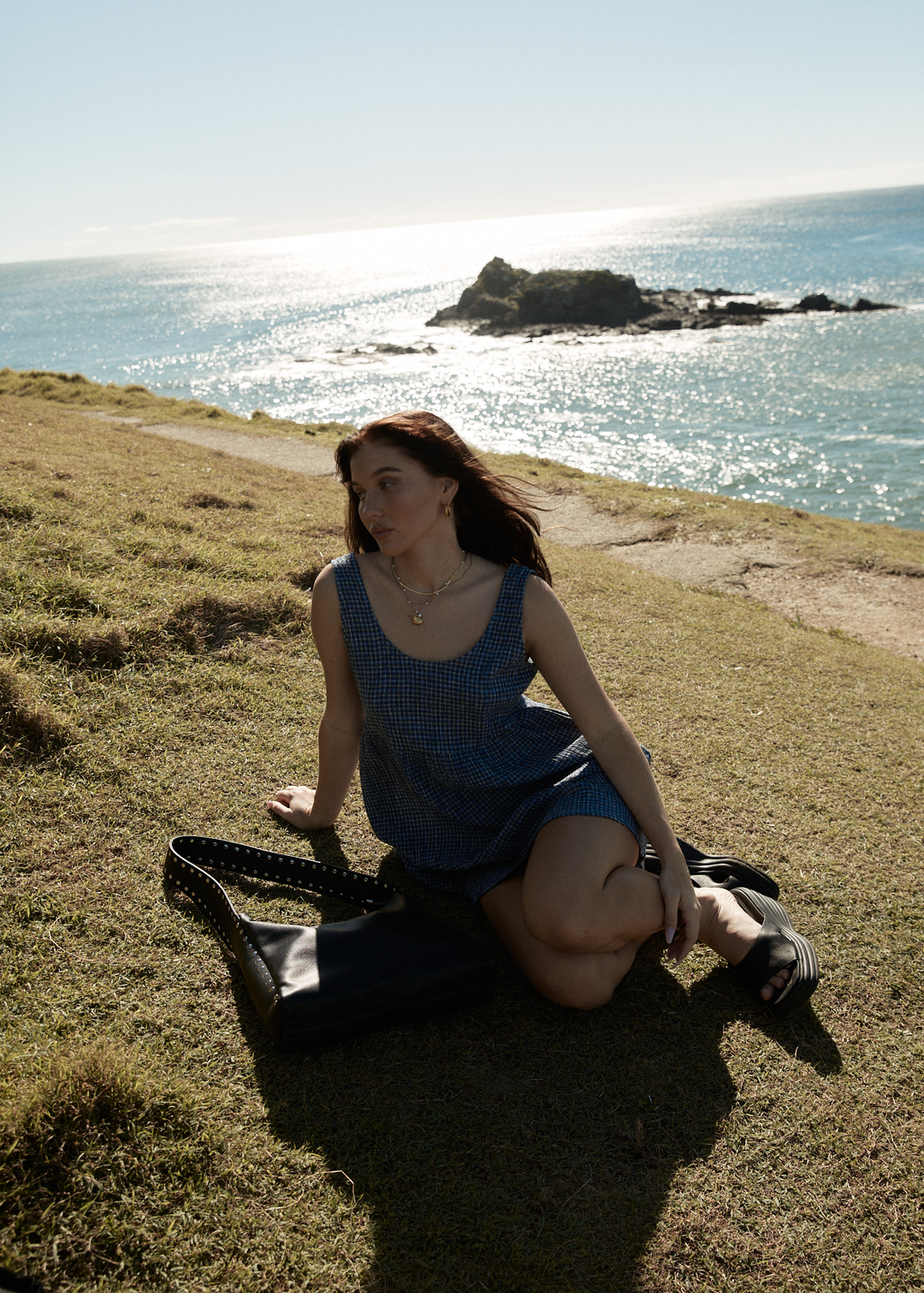 AFENDS Womens Shipwreck Jesse - Seersucker Mini Dress - Marlin