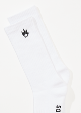 AFENDS Mens Flame - Socks Three Pack - White - Afends mens flame   socks three pack   white 