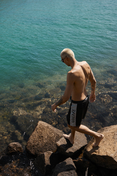 AFENDS Mens Evans - Surf Related Boardshort 20" - Black