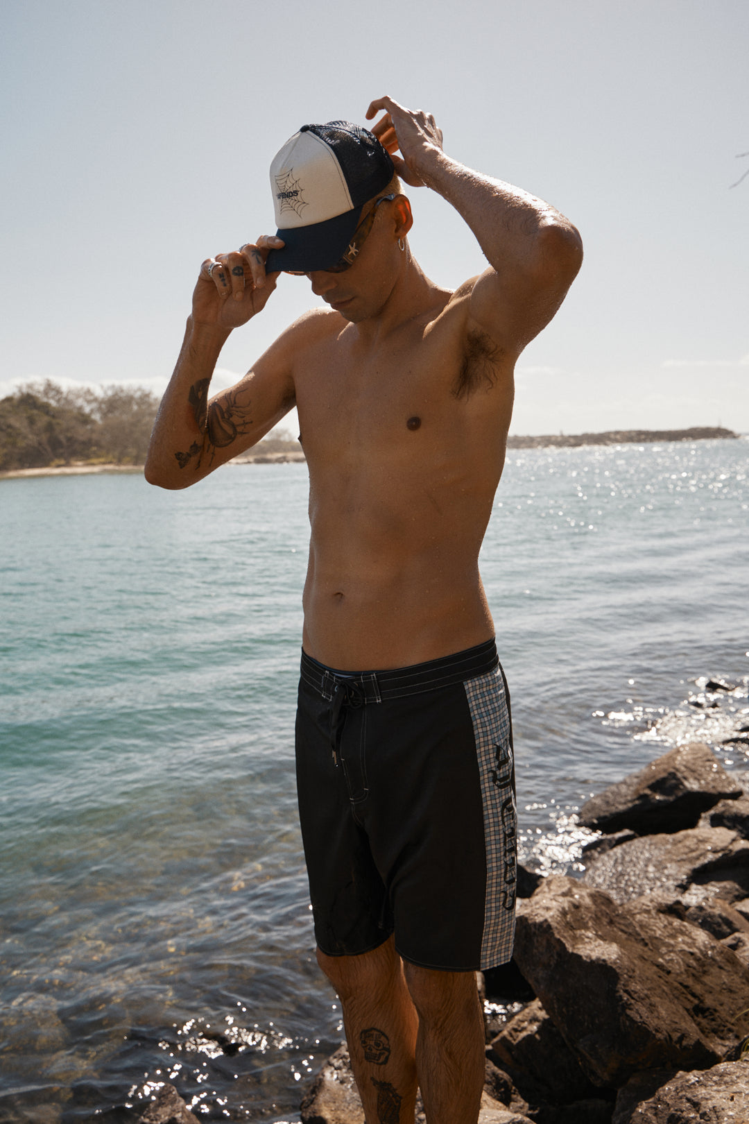 AFENDS Mens Evans - Surf Related Boardshort 20" - Black