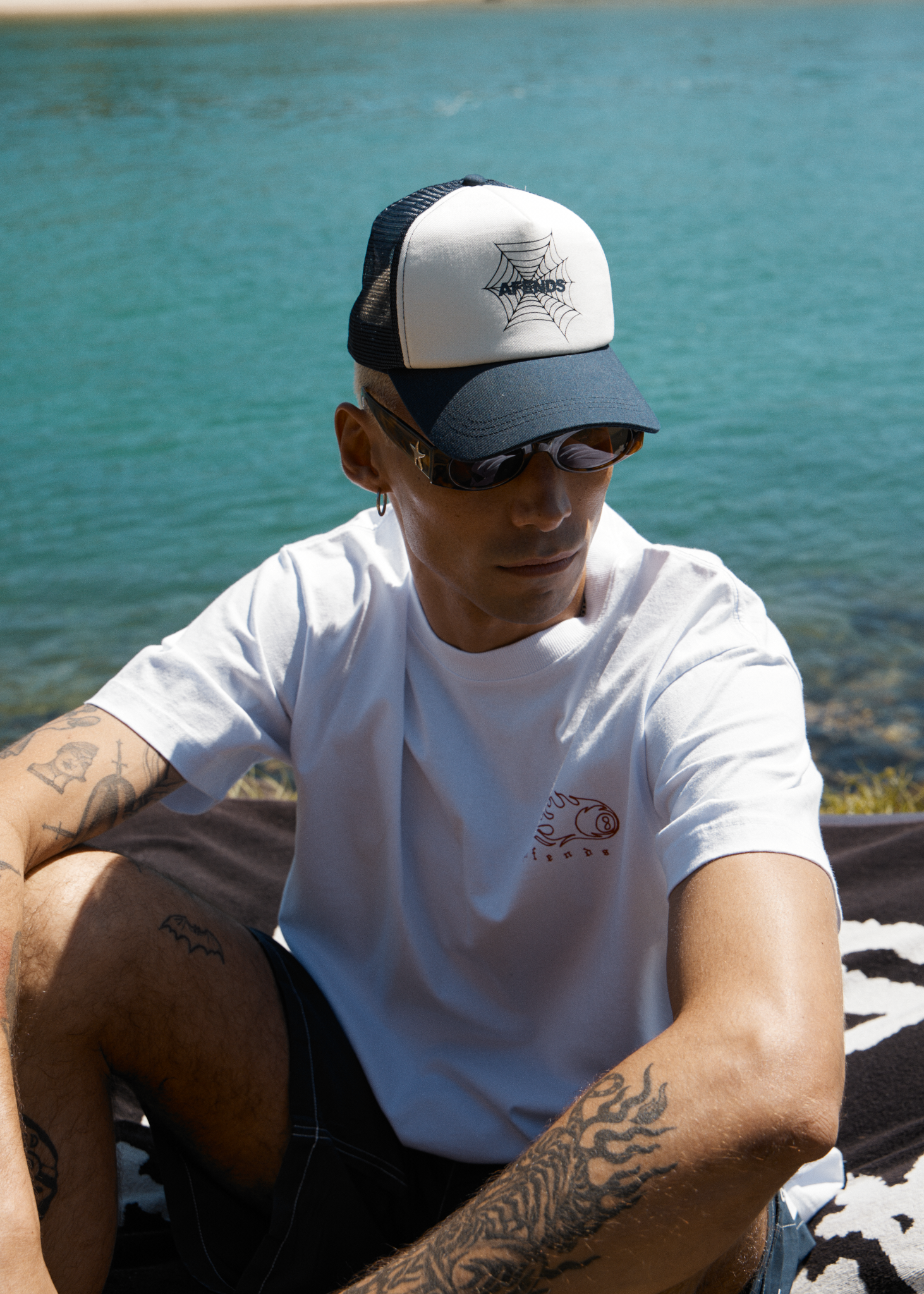 AFENDS Mens Webhead - Trucker Cap - Navy