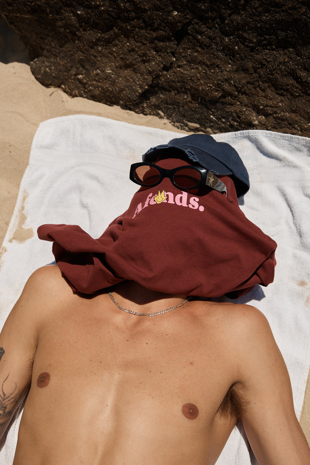 AFENDS Mens Smiles - Retro Tee - Port