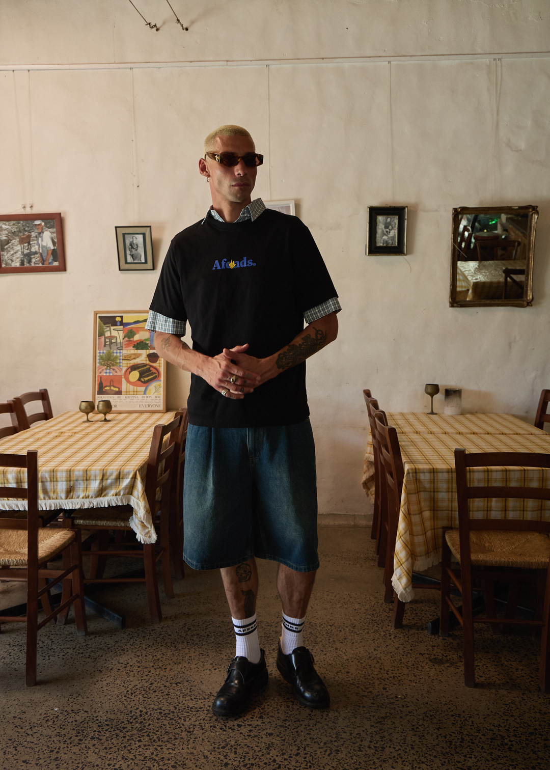 AFENDS Mens Smiles - Retro Tee - Black