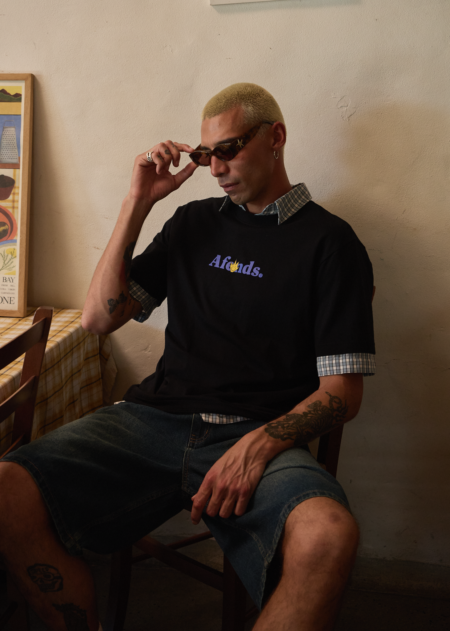 AFENDS Mens Smiles - Retro Tee - Black