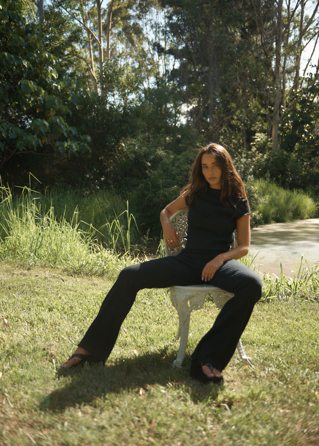 AFENDS Womens Focus - Seersucker Mock Neck Top - Black