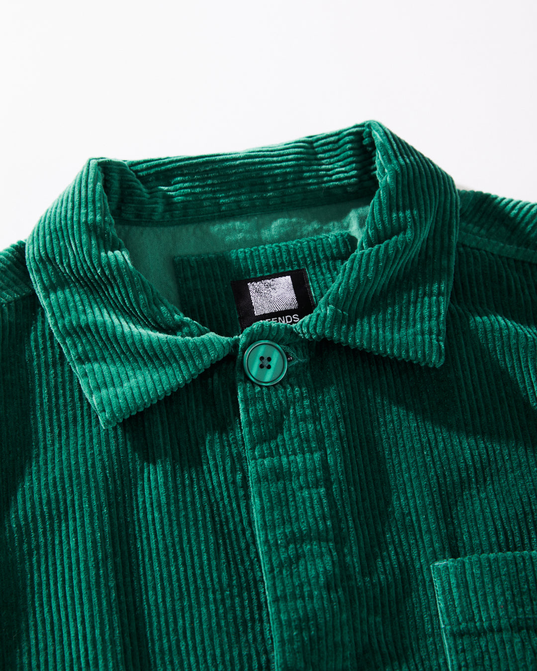 AFENDS Unisex Union - Corduroy Jacket - Emerald 