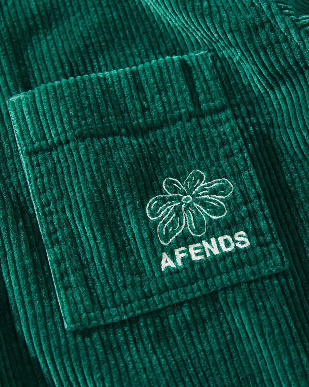 AFENDS Unisex Union - Corduroy Jacket - Emerald 