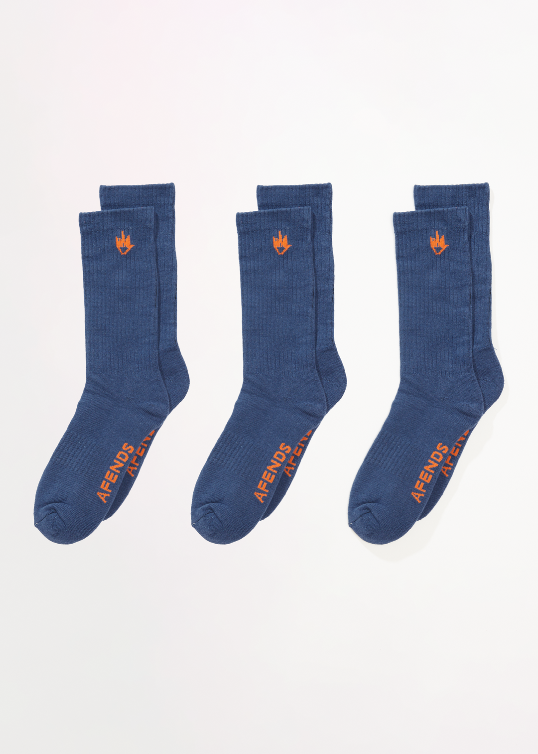 AFENDS Mens Flame - Socks Three Pack - Marlin 