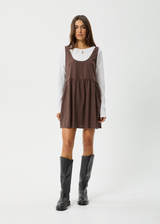 AFENDS Womens Jesse - Mini Dress - Coffee - Afends womens jesse   mini dress   coffee 