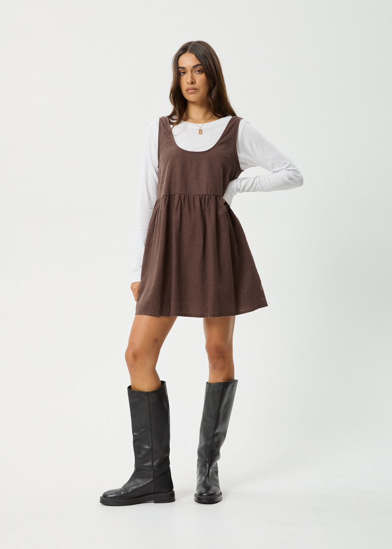 AFENDS Womens Jesse - Mini Dress - Coffee