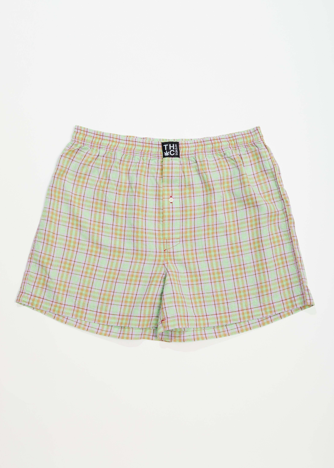 AFENDS Unisex Kali - Boxers - Pistachio Check 