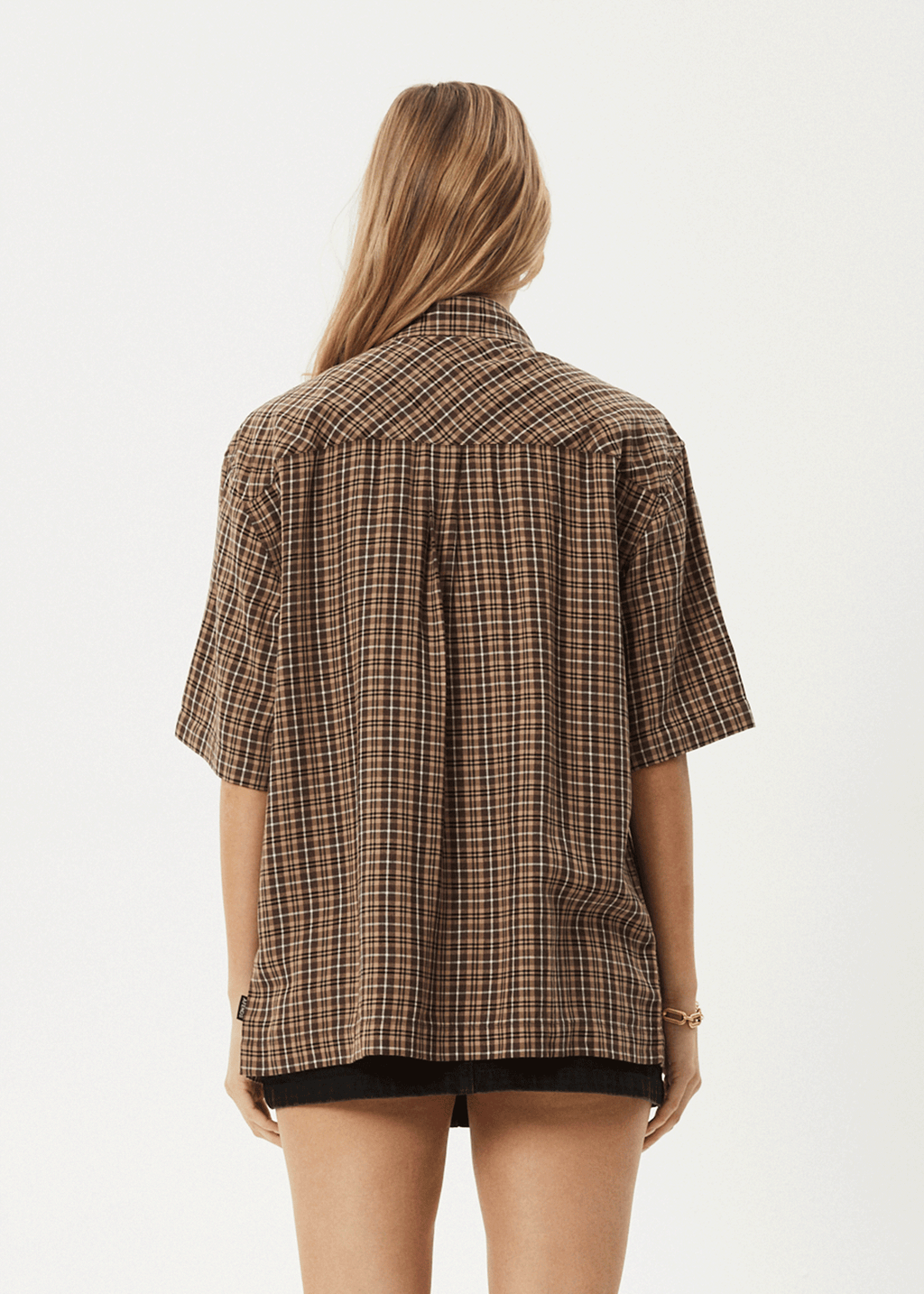 AFENDS Mens Hometown - Short Sleeve Shirt - Coffee