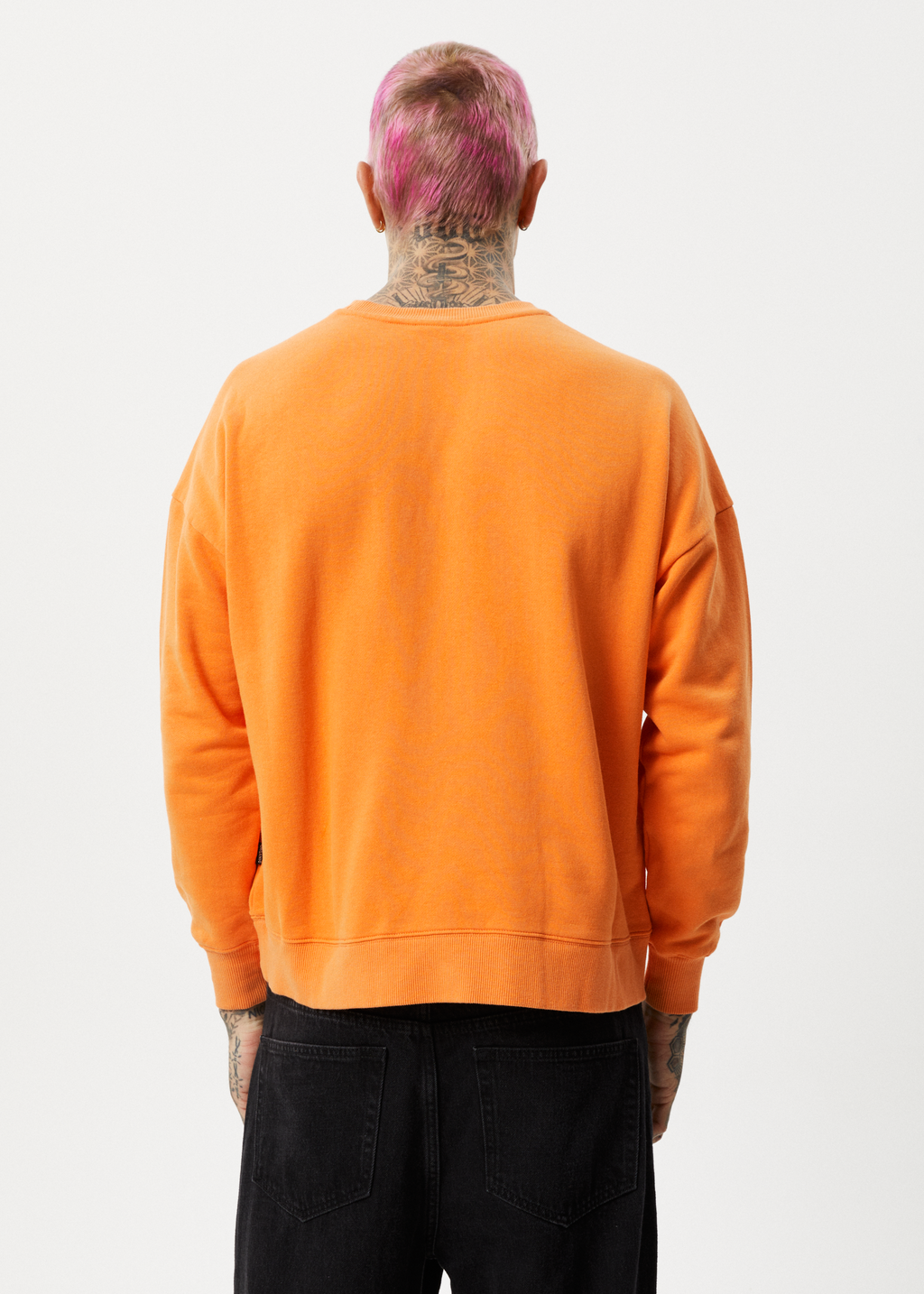 AFENDS Mens Minimum - Crew Neck Jumper - Sunset