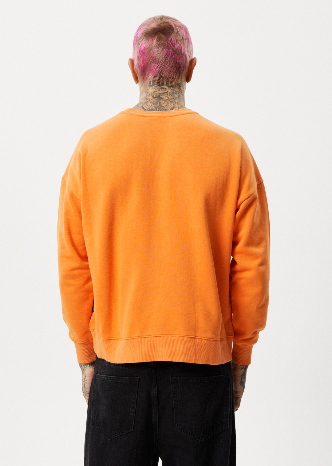 AFENDS Mens Minimum - Organic Crew Neck - Sunset 