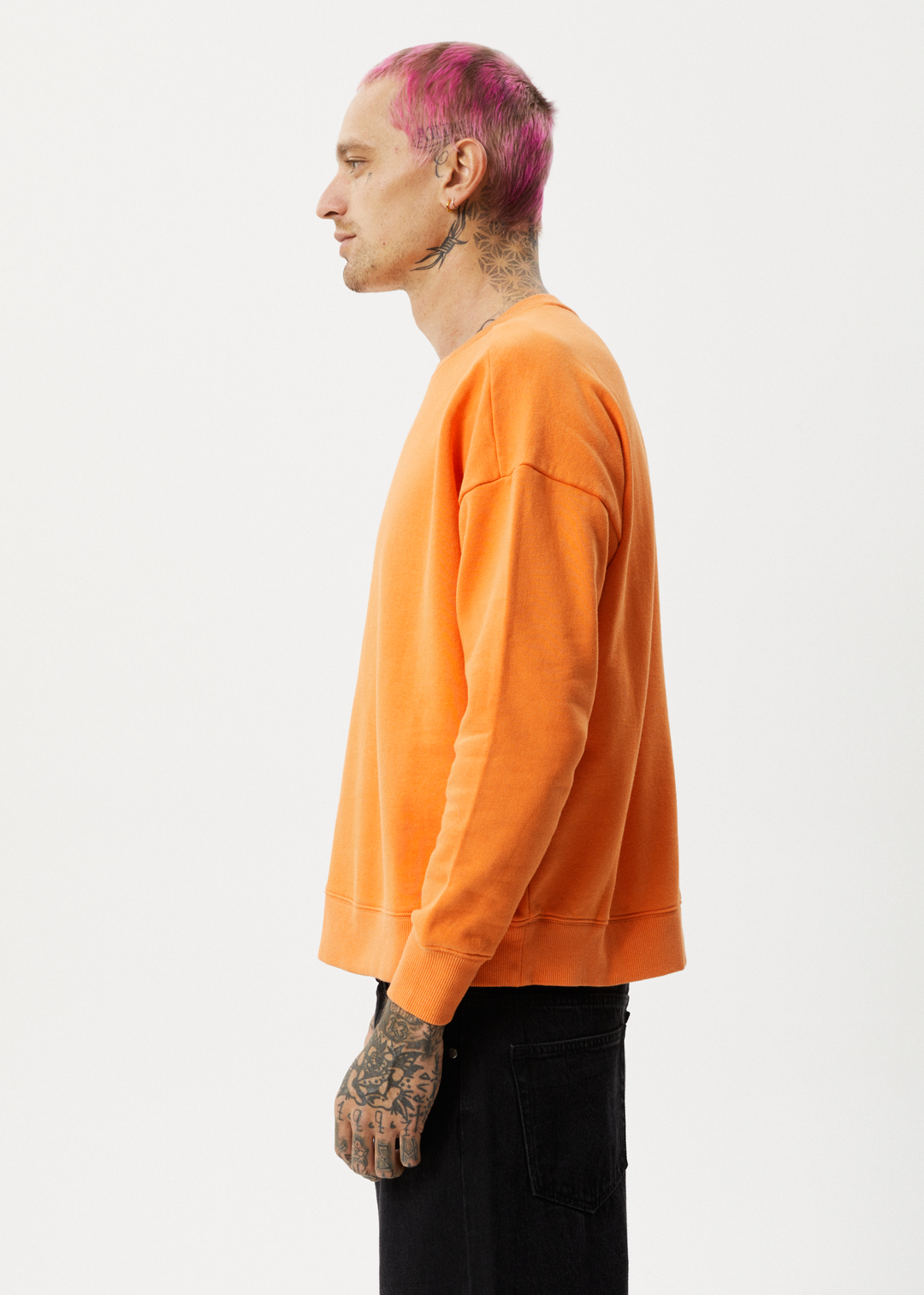 AFENDS Mens Minimum - Organic Crew Neck - Sunset 